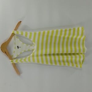 SOFFE neon green and white stripe racerback athletic tank size medium
